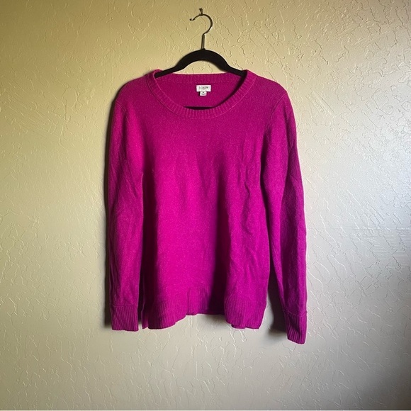 J. Crew Extra Soft Magenta Sweater - Picture 2 of 6